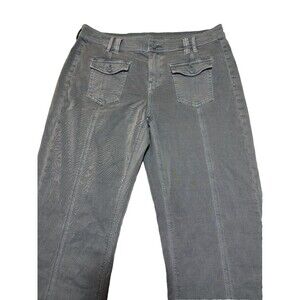 American Eagle Gray Jeans Wide Leg Pants Trousers Womens High Rise Stretch Sz 10